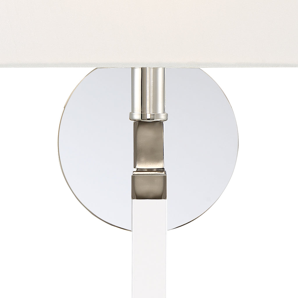 Crystorama Crystorama Renee 1 Light Polished Nickel Sconce