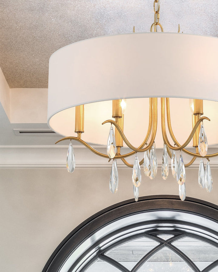 Crystorama Crystorama Rollins 6 Light Antique Gold Chandelier