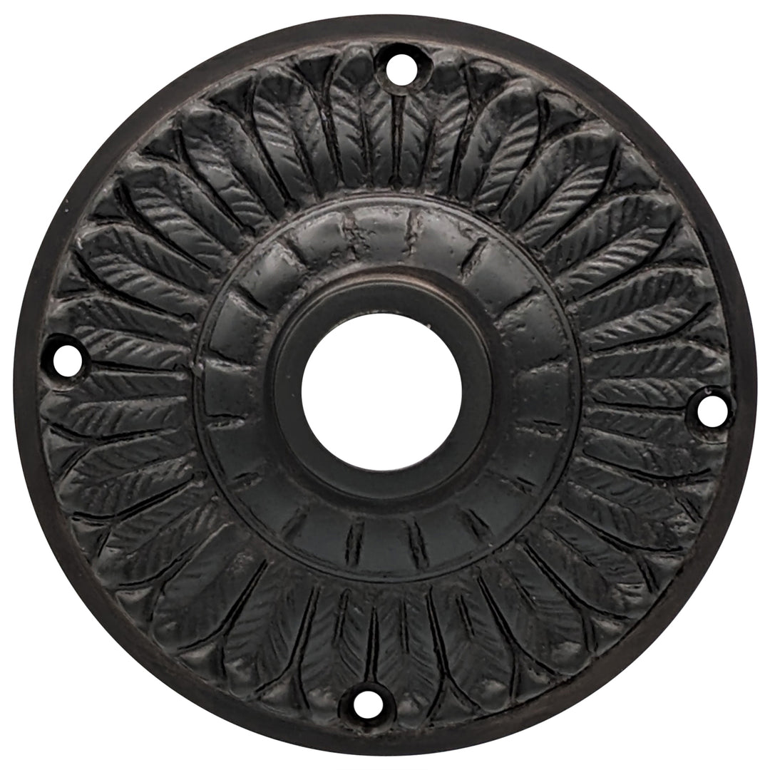 Solid Brass Feather Style Rosettes (Oil Rubbed Bronze Finish) COPPER MOUNTAIN HARDWARE