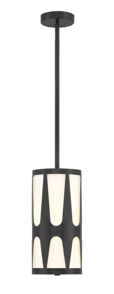 Royston 1 Light Black Mini Pendant Crystorama