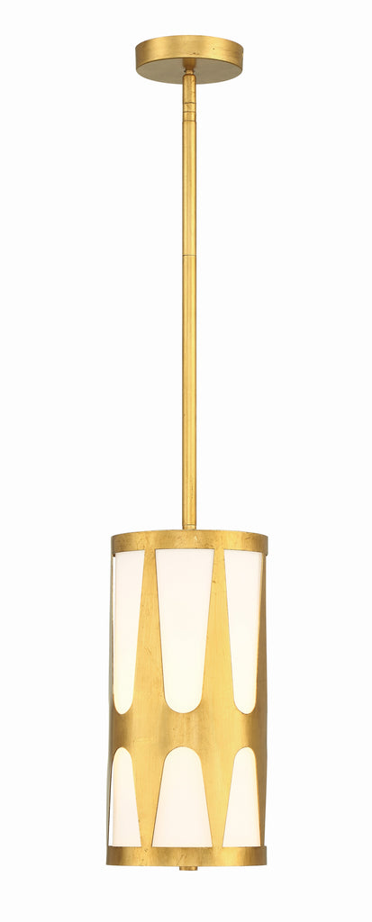 Royston 1 Light Antique Gold Mini Pendant Crystorama