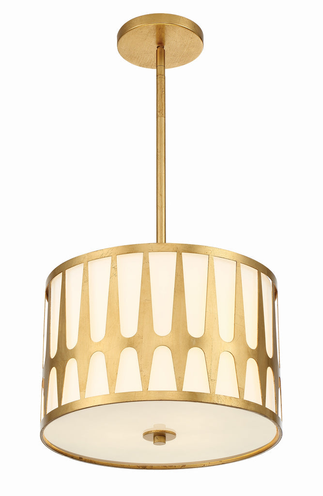 Crystorama Crystorama Royston 3 Light Antique Gold Mini Chandelier