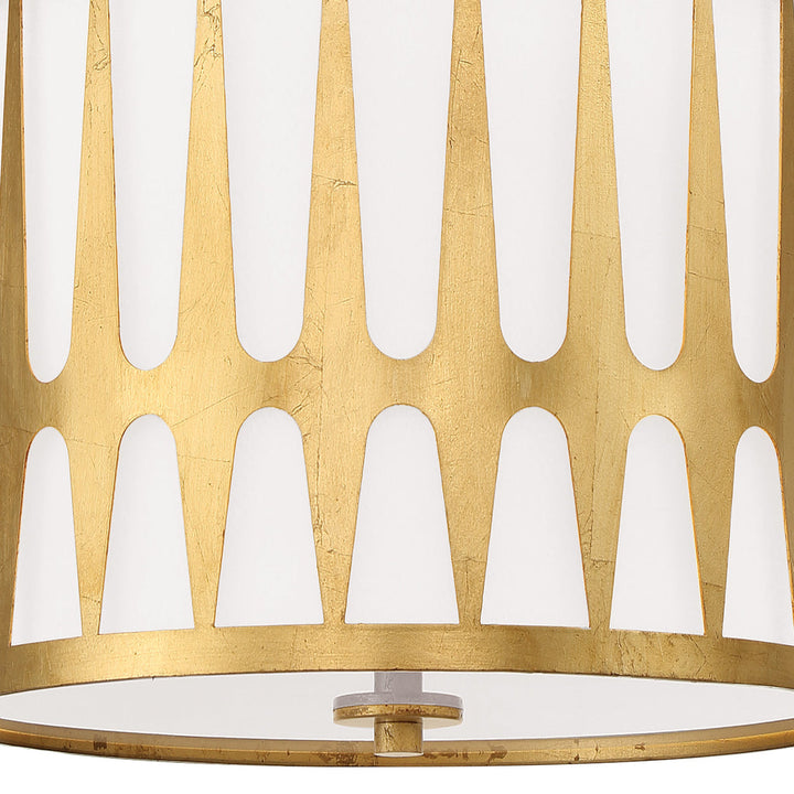 Crystorama Crystorama Royston 3 Light Antique Gold Mini Chandelier