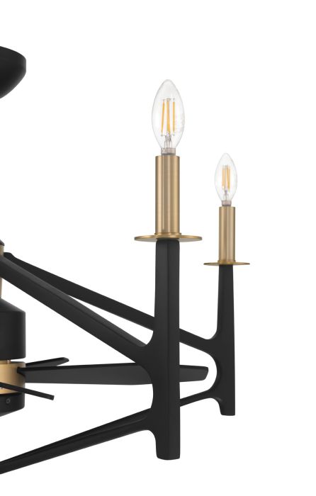 ##Antique Hardware## 24" The Reserve 32 in Flat Black/Satin Brass w/ Flat Black Blades