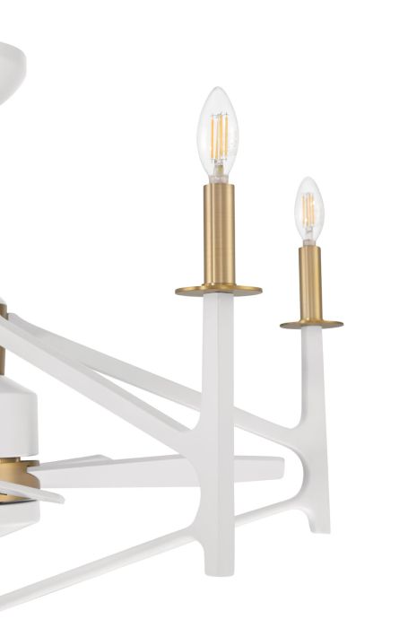 ##Antique Hardware## 24" The Reserve 32 in White/Satin Brass w/ White Blades