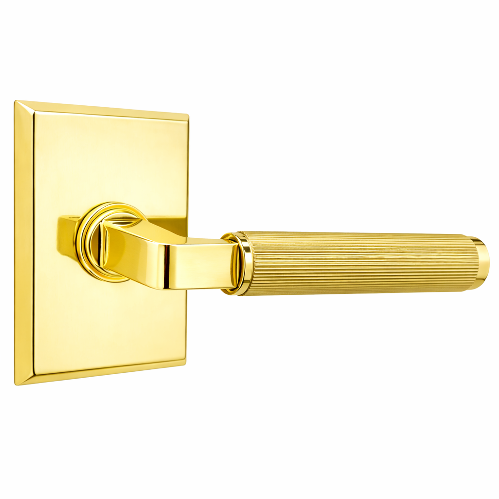 Magnifique® Rectangular Door Set with Modern Reed Lever (Several Finishes Available)