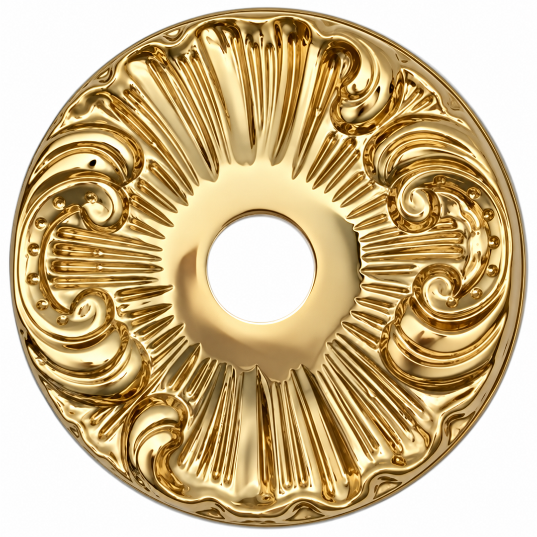 Romanesque Solid Brass Rosette Plates (Several Finishes Available)