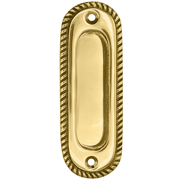 Georgian Rope Oval Pocket Door Pull (Several Finishes Available) COPPER MOUNTAIN HARDWARE