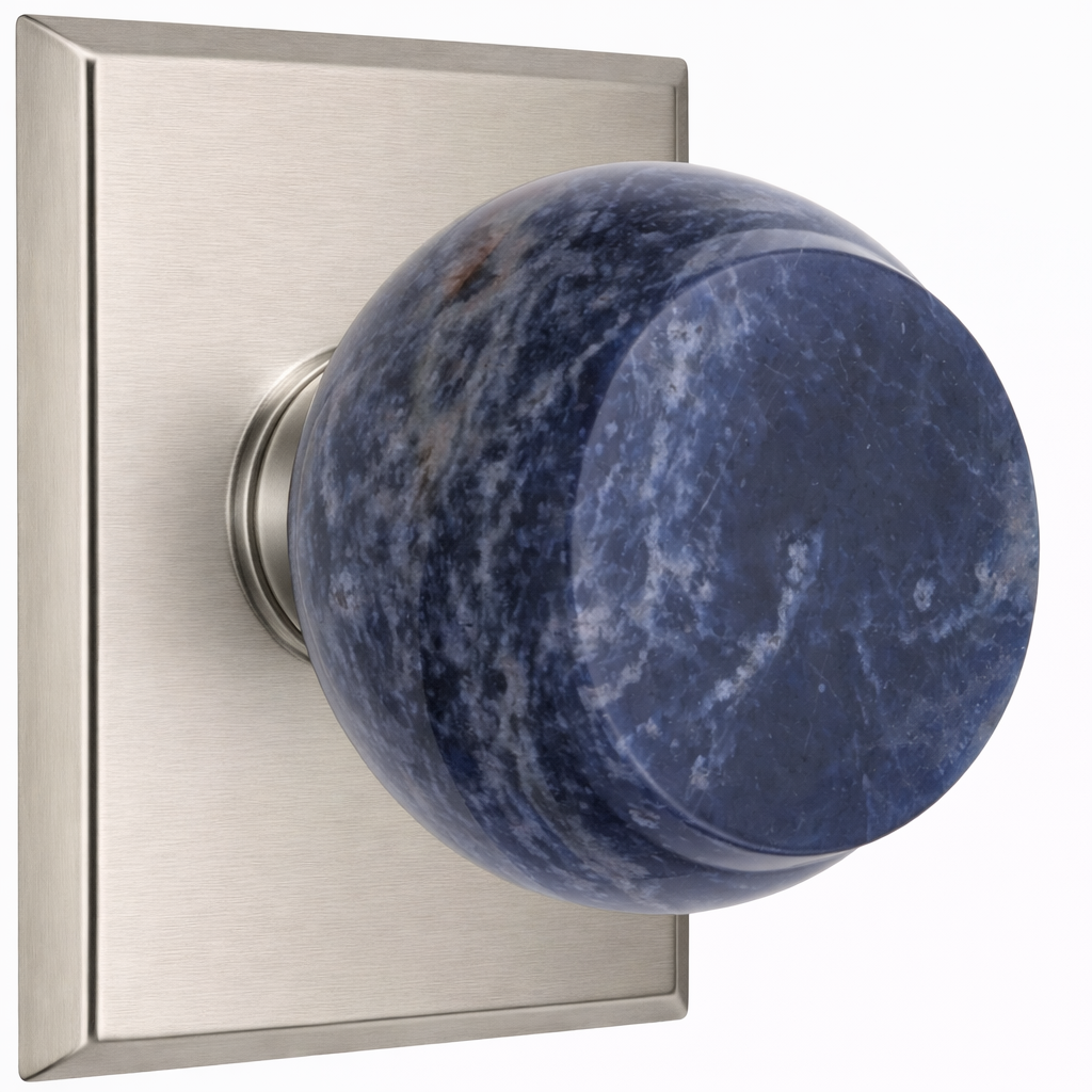 Magnifique® Rectangular Door Set with Royal Blue Knobs (Several Finishes Available)