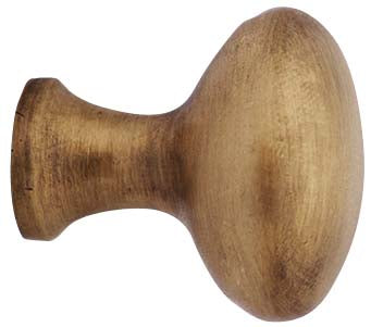 COPPER MOUNTAIN HARDWARE Solid Brass Traditional Egg Shaped Cabinet & Furniture Knob