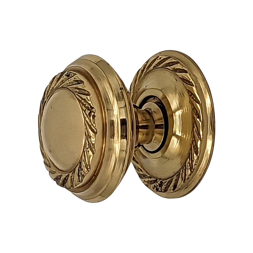 COPPER MOUNTAIN HARDWARE Solid Brass Georgian Roped Round Cabinet & Furniture Knob