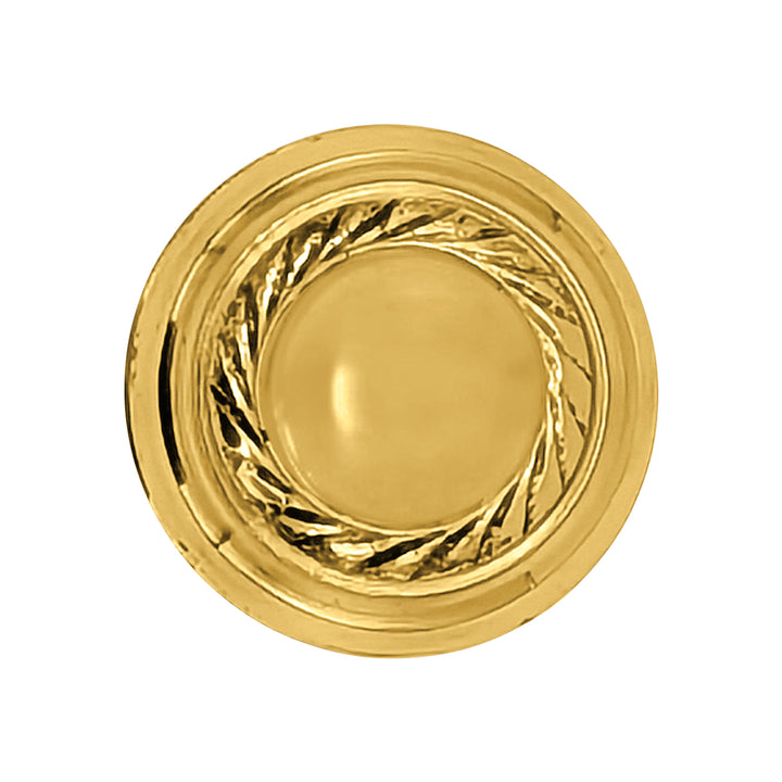 1 1/4 Inch Solid Brass Georgian Roped Round Cabinet & Furniture Knob
