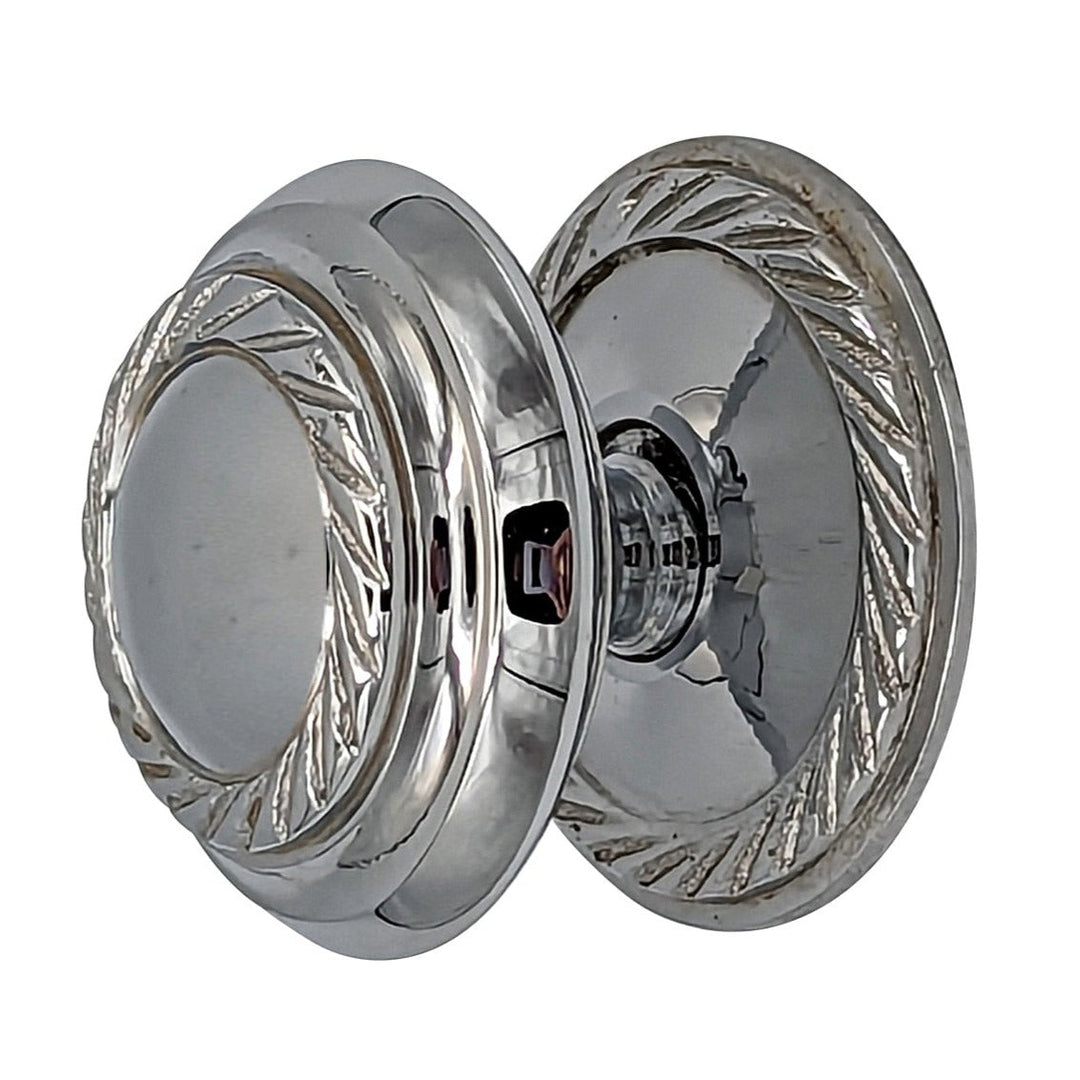 1 1/2 Inch Georgian Roped Cabinet Knob with Backplate (Several Finishes Available) COPPER MOUNTAIN HARDWARE