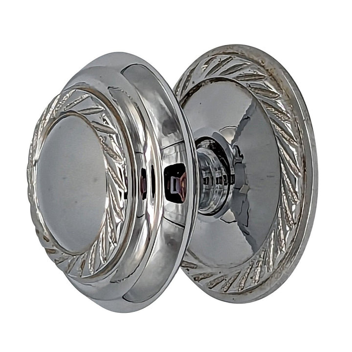 1 1/2 Inch Georgian Roped Cabinet Knob with Backplate (Several Finishes Available) COPPER MOUNTAIN HARDWARE