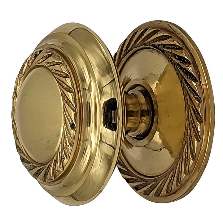 1 1/2 Inch Georgian Roped Cabinet Knob with Backplate (Several Finishes Available) COPPER MOUNTAIN HARDWARE