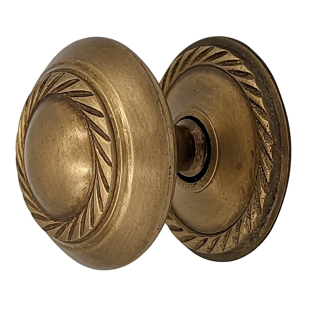 1 1/2 Inch Georgian Roped Cabinet Knob with Backplate (Several Finishes Available) COPPER MOUNTAIN HARDWARE