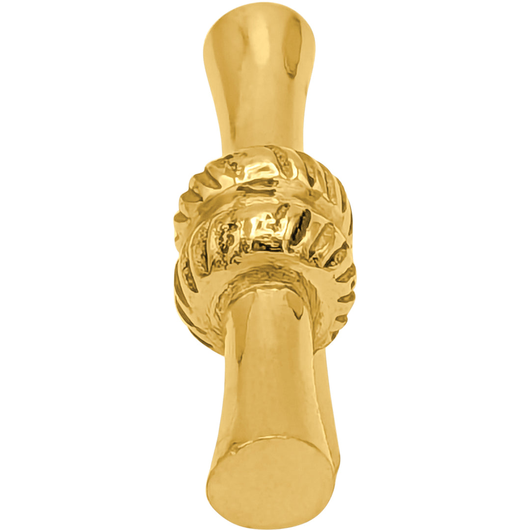 2 Inch Solid Brass T Shape Japanese Bamboo Style Cabinet and Furniture Knob (Several Finishes Available)