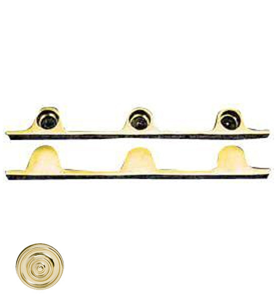 Pair Solid Brass Security Triple Push Bar Bracket Ends COPPER MOUNTAIN HARDWARE