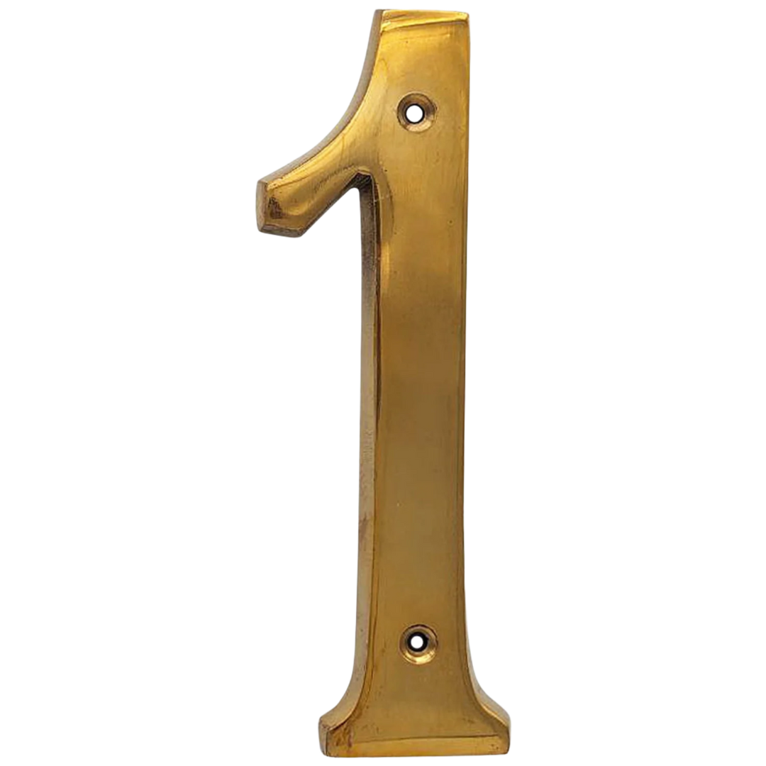 6 Inch Tall House Number 1 COPPER MOUNTAIN HARDWARE