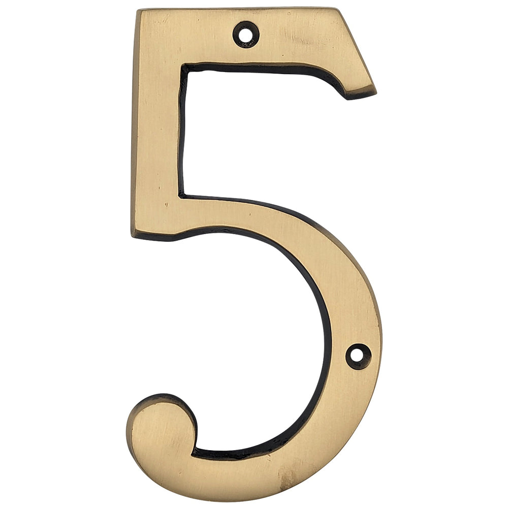 6 Inch Tall House Number 5 COPPER MOUNTAIN HARDWARE