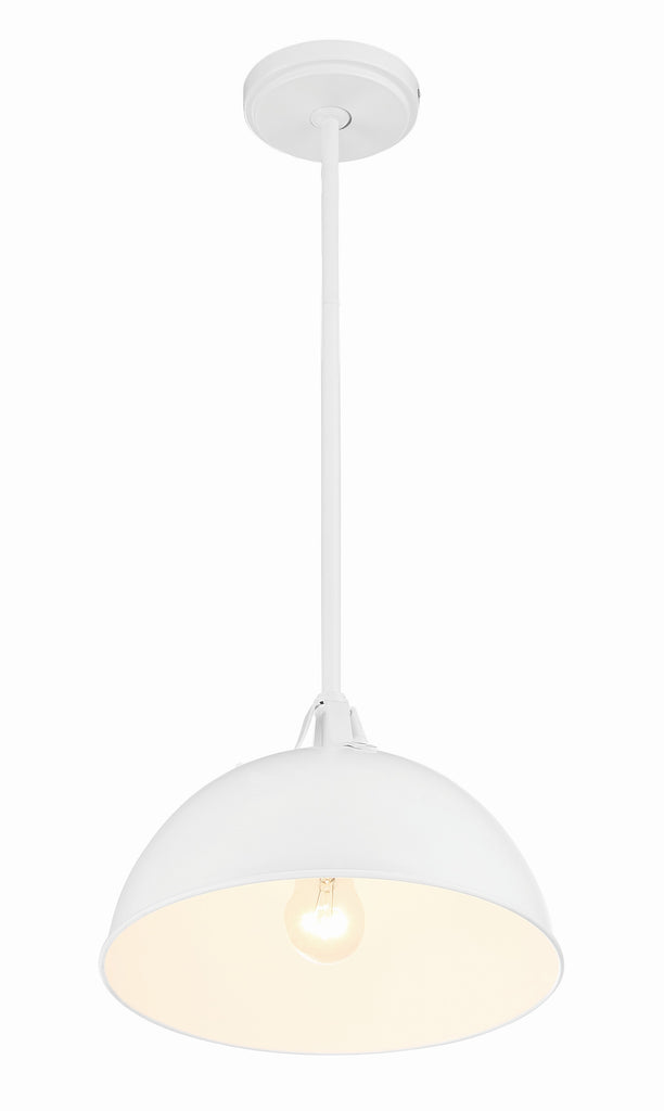 Soto 1 Light White Mini Pendant Crystorama