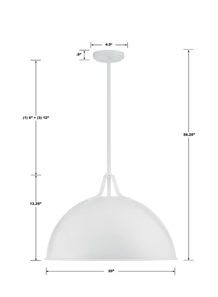 Crystorama Crystorama Soto 1 Light White Chandelier