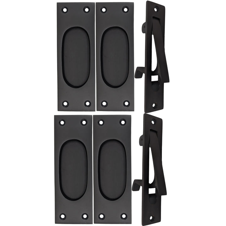 Traditional Rectangular Pocket Door Set (Several Finishes Available) COPPER MOUNTAIN HARDWARE