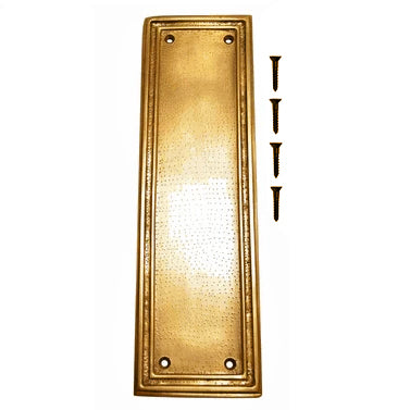 10 Inch Solid Brass Classic Style Push Plate (Several Finishes Available)
