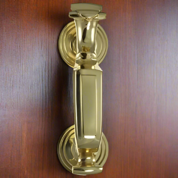 8 Inch (5 1/2 Inch c-c) Tall Traditional Doctor's Door (Polished Brass Finish) Copper Mountain Hardware