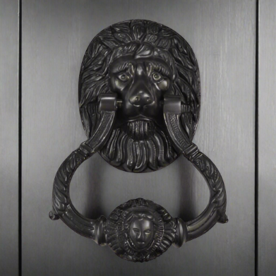 7 1/2 Inch (3 3/4 Inch c-c) Large Ornate Lion Door Knocker (Oil Rubbed Bronze Finish) COPPER MOUNTAIN HARDWARE