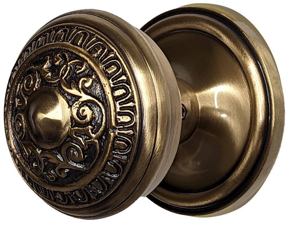 Traditional Rosette Door Set with Egg & Dart Door Knobs (Several Finishes Available) COPPER MOUNTAIN HARDWARE