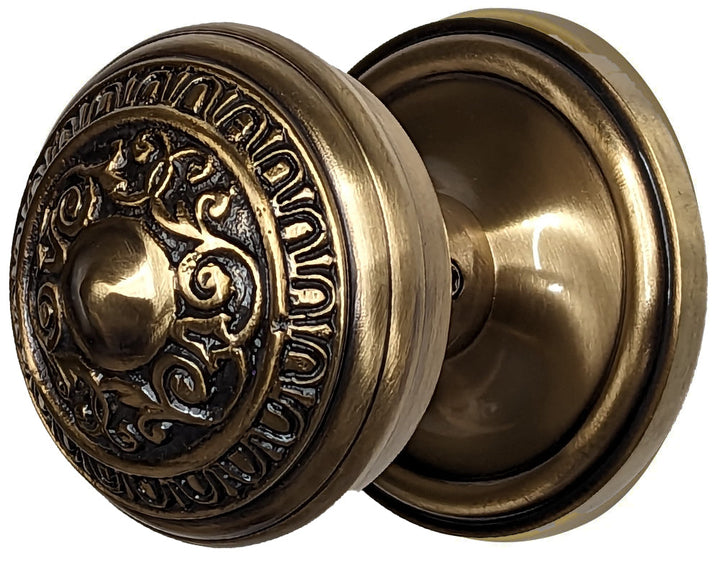 Traditional Rosette Door Set with Egg & Dart Door Knobs (Several Finishes Available) COPPER MOUNTAIN HARDWARE