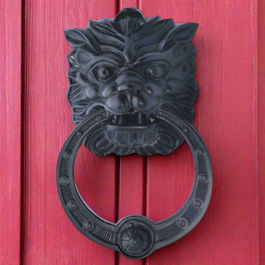 8 3/8 Inch (4 Inch c-c) Solid Brass Regal Lion Door Knocker (Oil Rubbed Bronze Finish) Copper Mountain Hardware