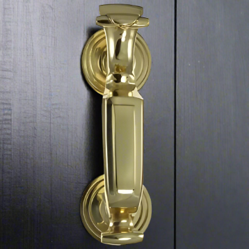 8 Inch (5 1/2 Inch c-c) Tall Traditional Doctor's Door (Polished Brass Finish) Copper Mountain Hardware