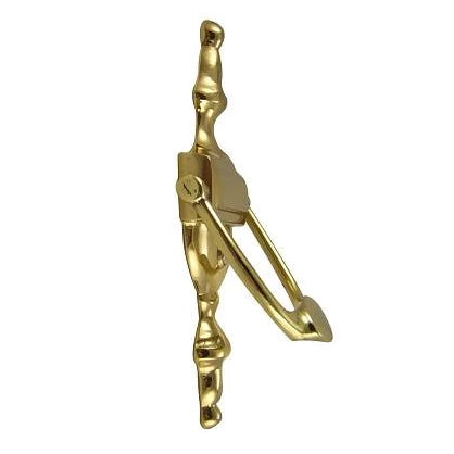 6 Inch (3 3/4 Inch c-c) Solid Brass Traditional Door Knocker (Polished Brass Finish) COPPER MOUNTAIN HARDWARE