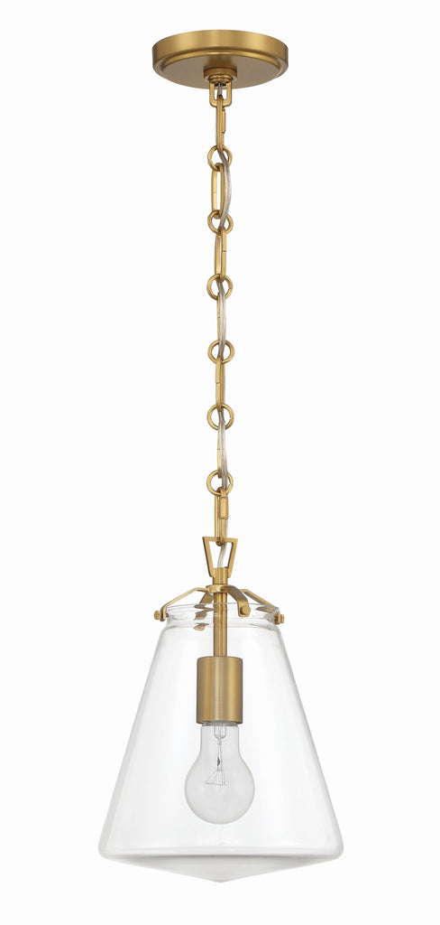 Voss 1 Light Luxe Gold Mini Pendant Crystorama