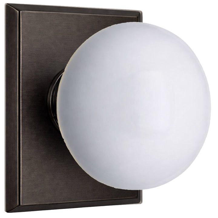 Magnifique® Rectangular Door Set with White Porcelain Knobs (Several Finishes Available)