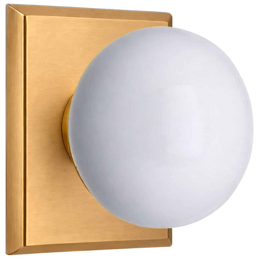 Magnifique® Rectangular Door Set with White Porcelain Knobs (Several Finishes Available)