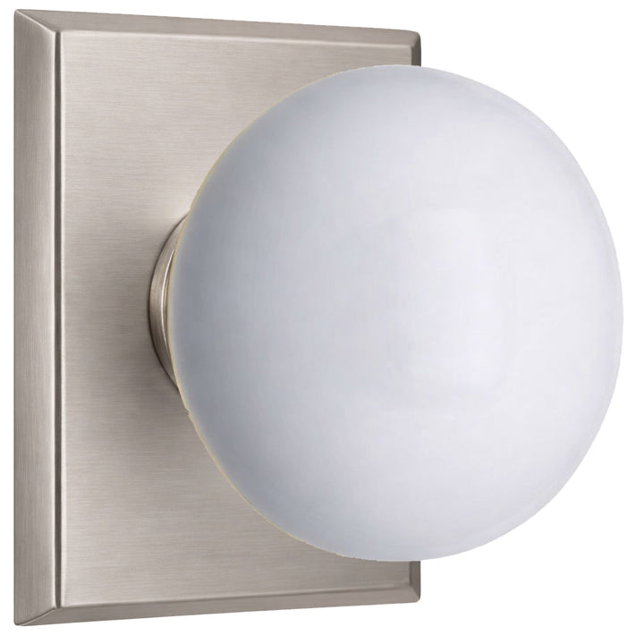 Magnifique® Rectangular Door Set with White Porcelain Knobs (Several Finishes Available)