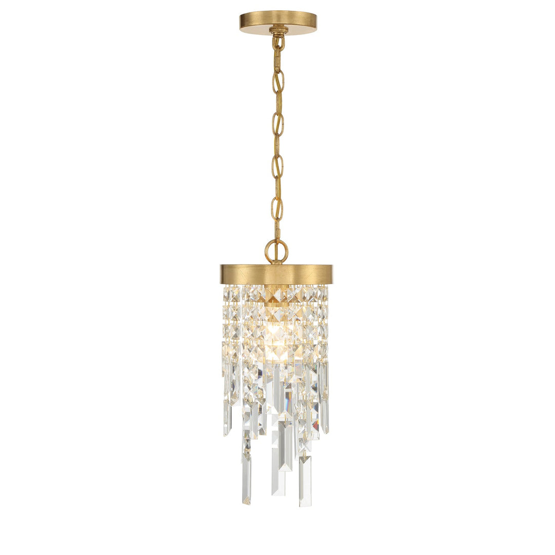 Winfield 1 Light Antique Gold Mini Pendant Crystorama