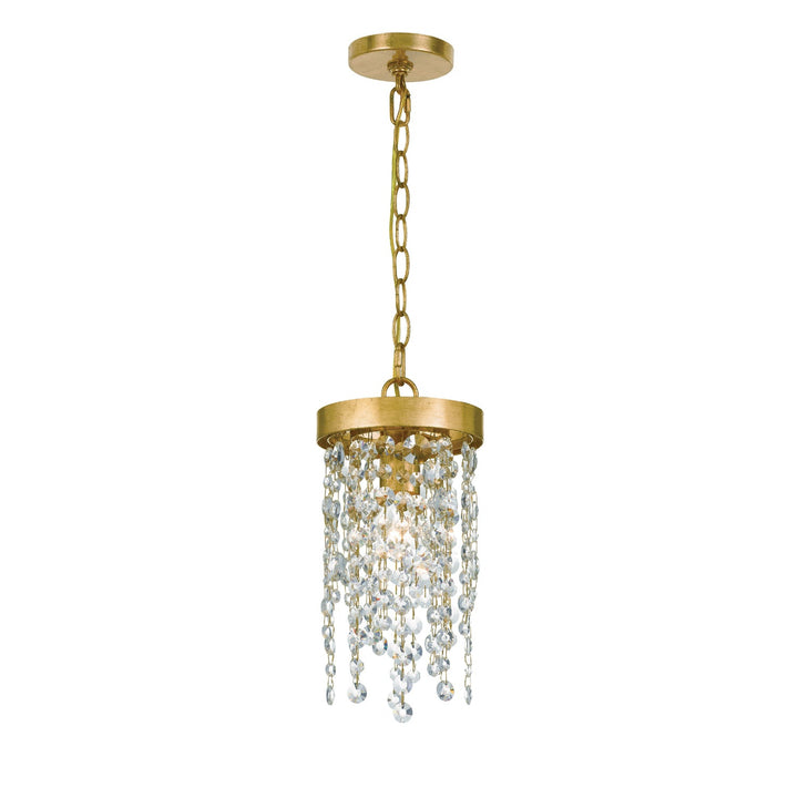 Winham 1 Light Antique Gold Crystal Mini Pendant Crystorama