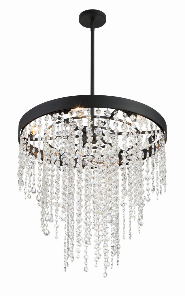 Crystorama Crystorama Winham 6 Light Black Forged Chandelier