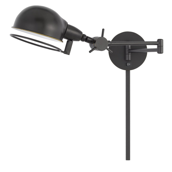 60W LINTHAL SWING ARM WALL LAMP WITH ADJUSTABLE SHADE WITH 3 FT WIRE COVER Cal Lighting