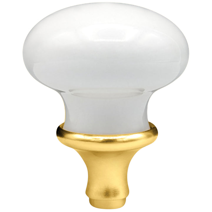 White Porcelain Spare Door Knob Set (Several Finishes Available)