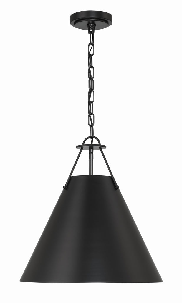 Xavier 3 Light Matte Black Pendant Crystorama