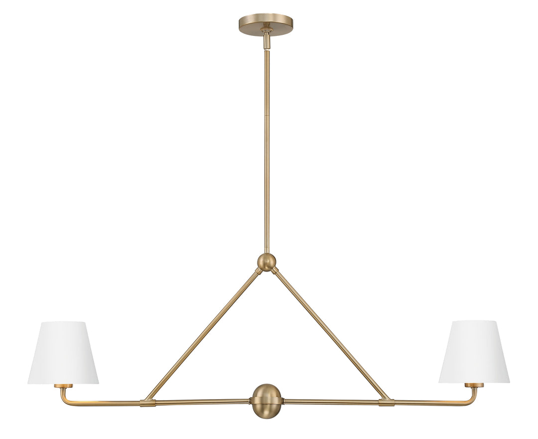 Crystorama Crystorama Xavier 2 Light Vibrant Gold + White Chandelier