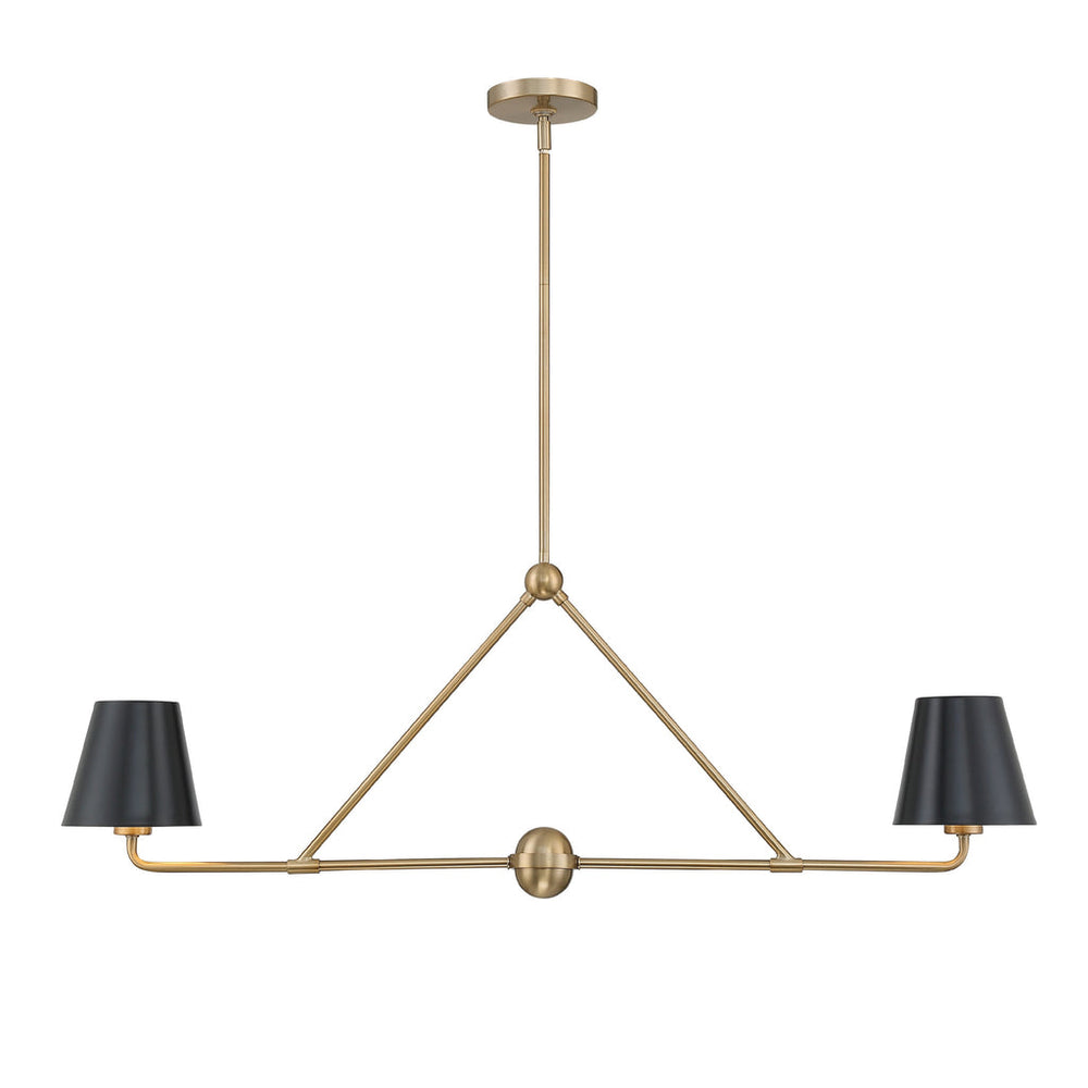 Crystorama Crystorama Xavier 2 Light Vibrant Gold Chandelier