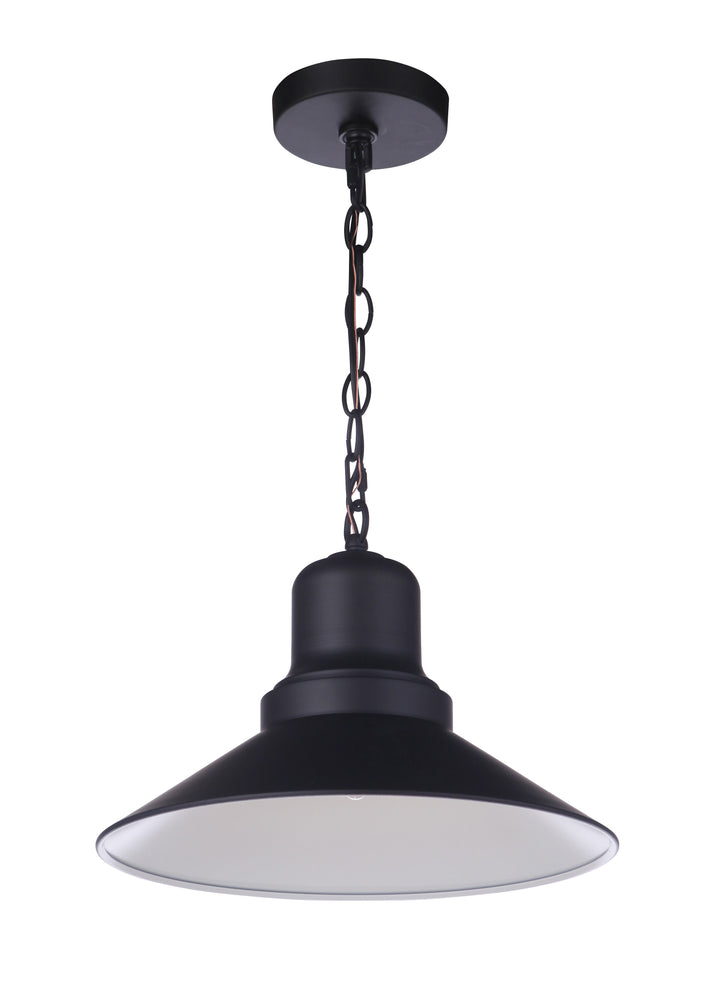 ##Antique Hardware## Singleton 1 Light 14" Outdoor Pendant in Midnight