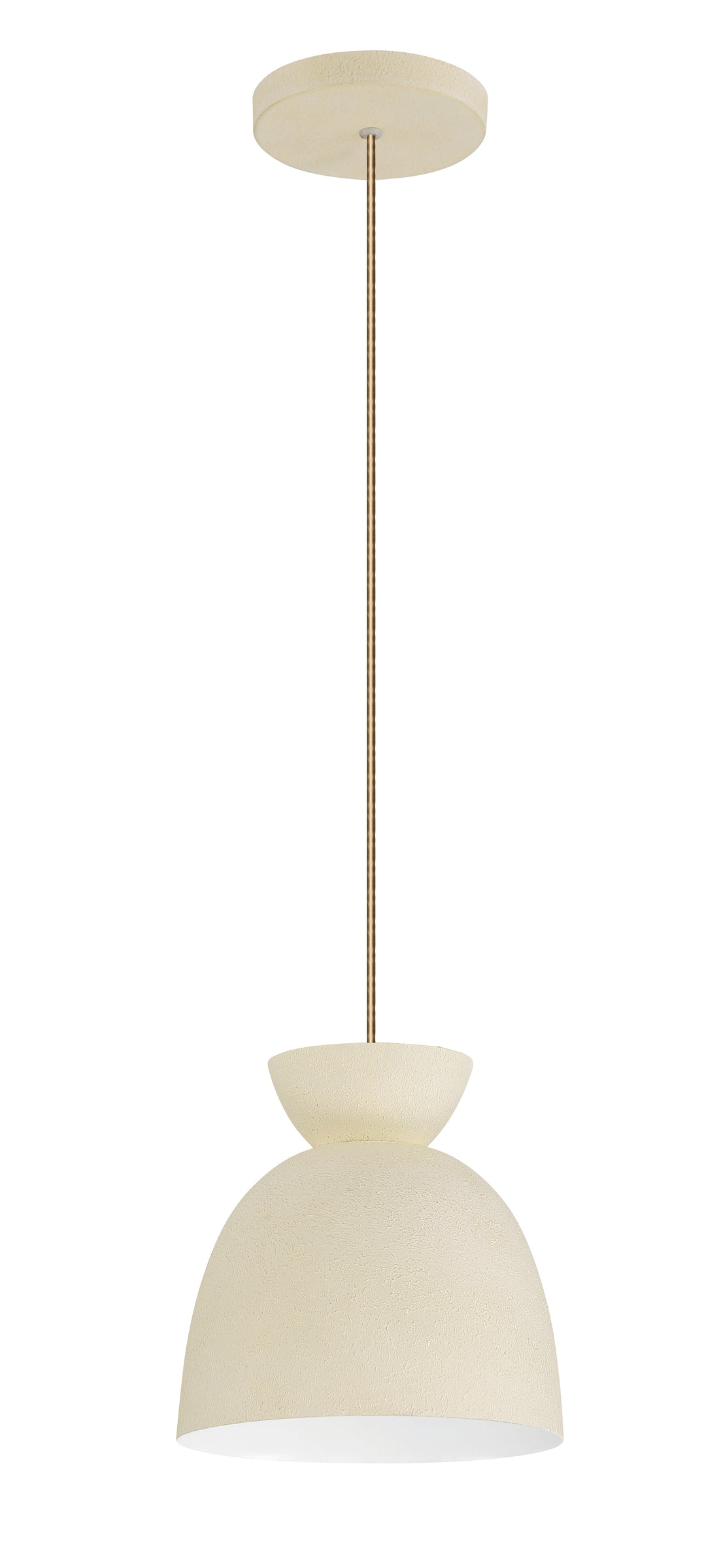 Ventura Dome 1 Light Mini Pendant in Cottage White CRAFTMADE