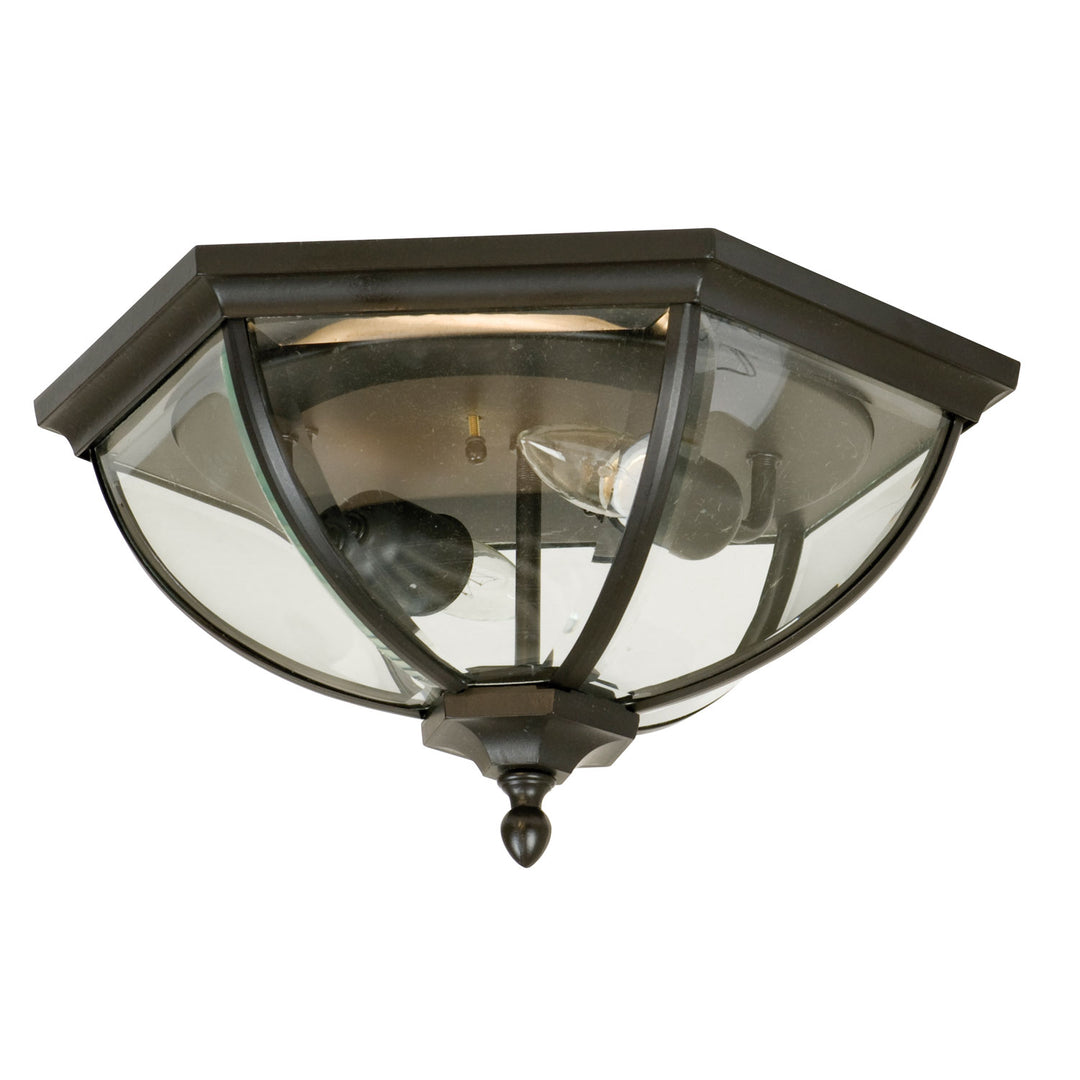 Britannia 2 Light Outdoor Flushmount in Oiled Bronze Outdoor CRAFTMADE